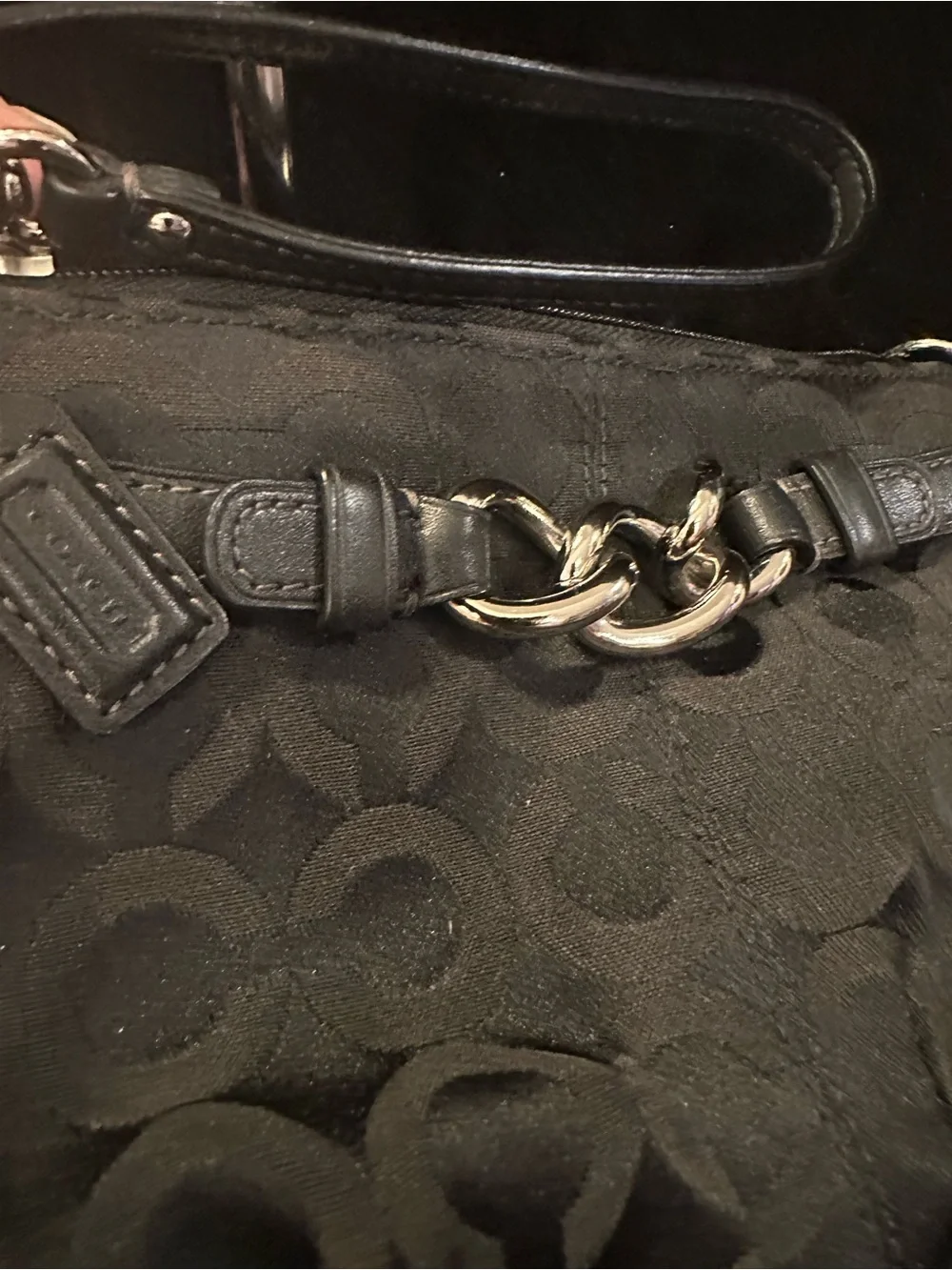 Coach#332 Brooke Op Art  Signature Sateen  Wristlet